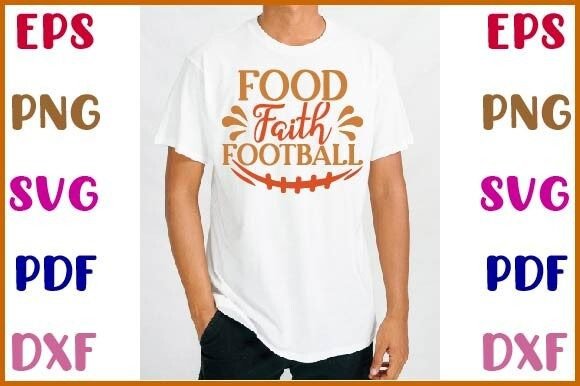 Food Faith Football Svg Design