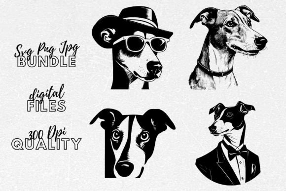 Greyhound SVG Bundle, Dog Lover Clipart